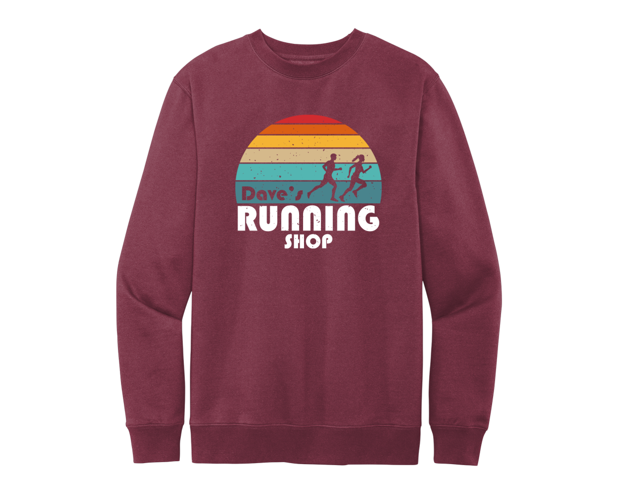 Dave's Rainbow Shop Sunset Retro - Crew Neck Sweatshirt