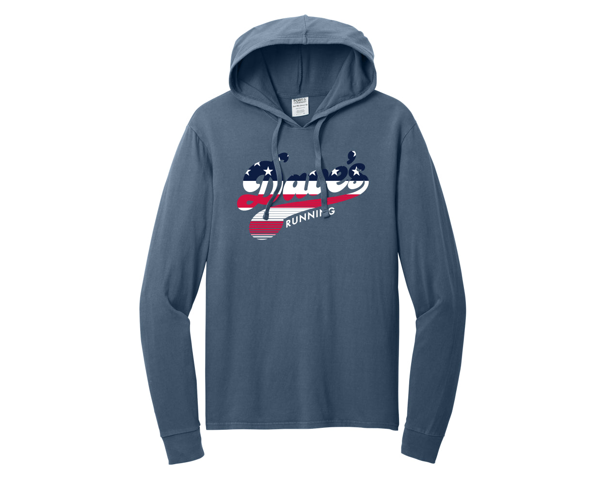 Dave's Script Red, White, & Blue - Long Sleeve Hoodie