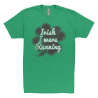 Irish I Were Running - Black Shamrock - Tee
