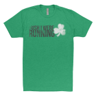 Irish I Were Running - White Shamrock Tee
